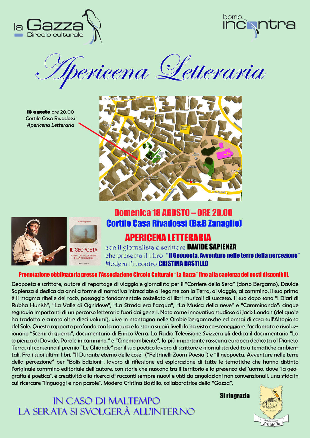 18-8-2019: Apericena con Davide Sapienza