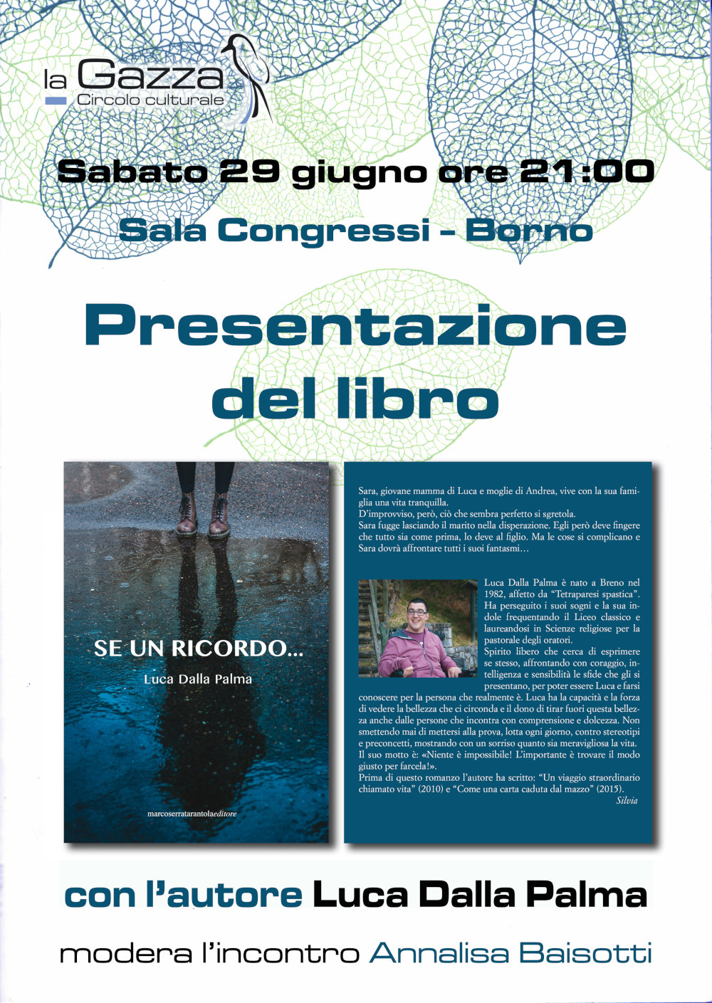 29-6-2019: presentazione libro Luca della Palma