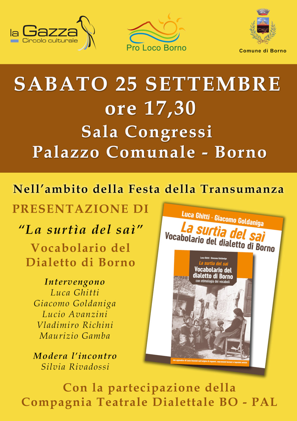 25-9-2021: presentazione vocabolario dialetto bornese