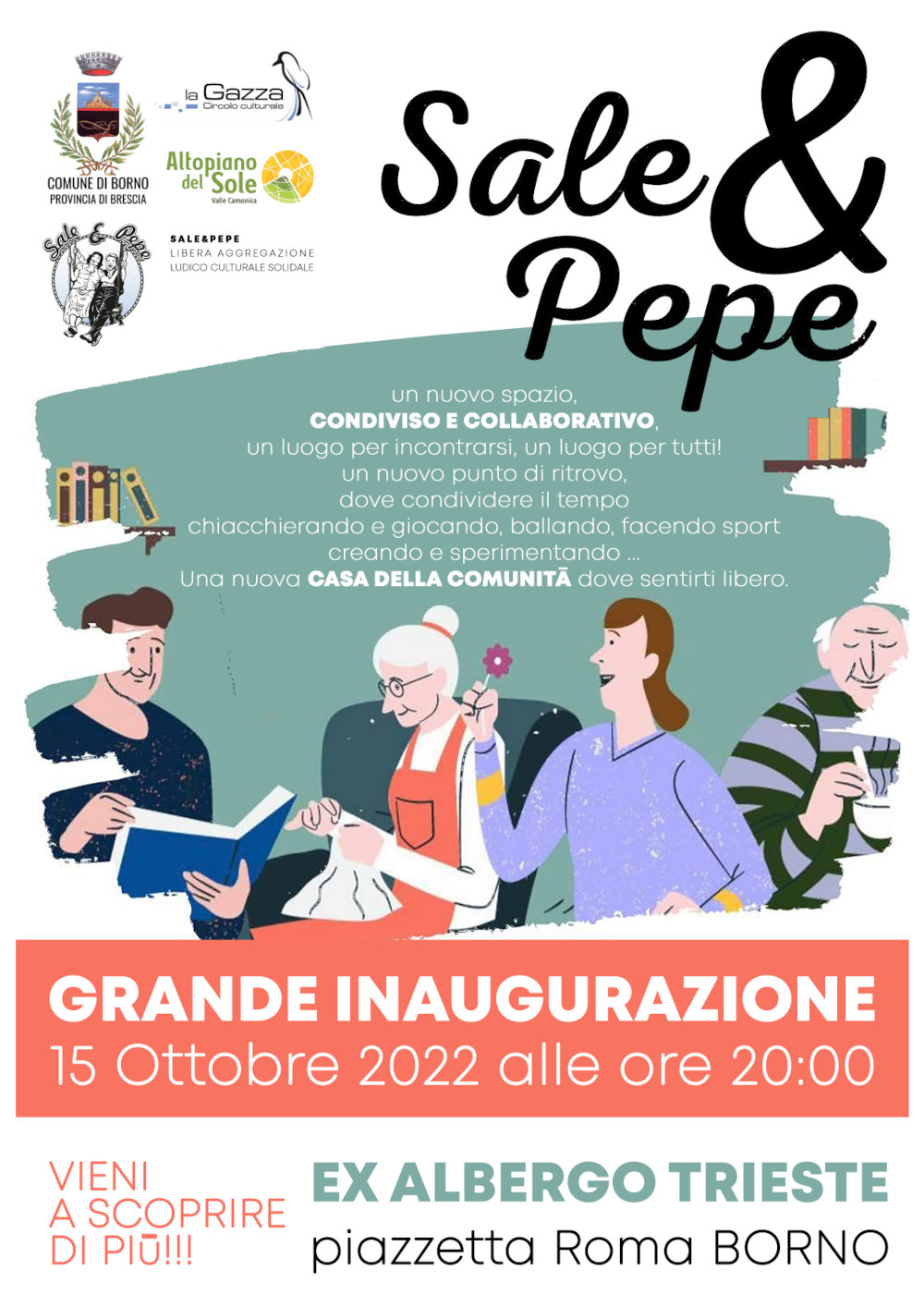 15 ottobre 2022 ore 20: inaugurazione casa della comunità ex albergo trieste