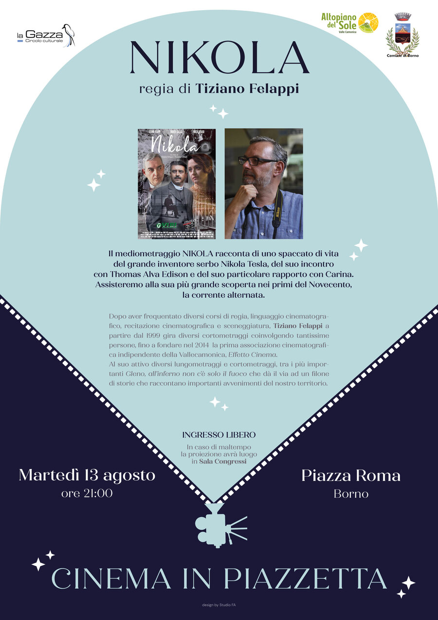 13 agosto 2024 ore 21.00 piazza Roma - Borno: Cinema in piazzetta - Nikola