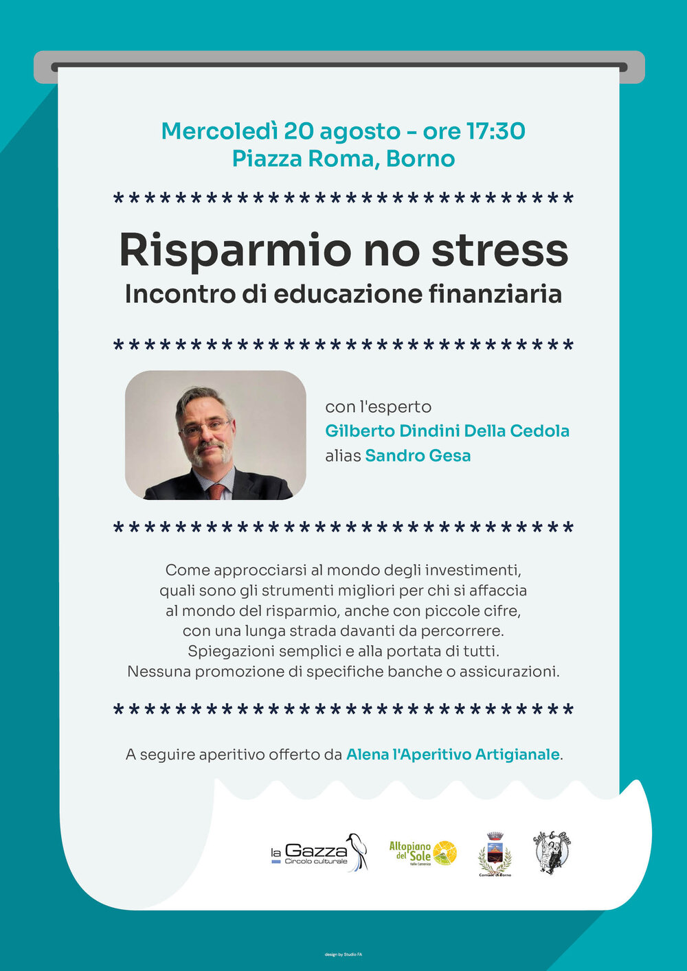 20 agosto 2025: Risparmio no stress - Incontro di educazione finanziaria