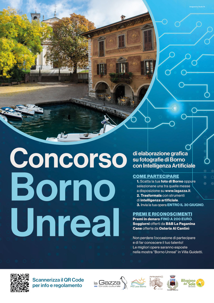 Concorso di elaborazione grafica su fotografie di Borno con Intelligenza Artificiale